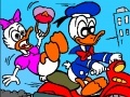 Gioco Donald Duck on a motorcycle