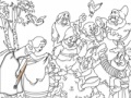 Gioco Snow White with Dwarfs Online Coloring