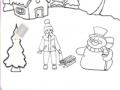 Gioco Moon and the snowman coloring