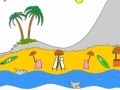 Gioco Tropical Beach Coloring