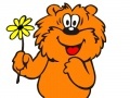 Gioco Bear cub with a beautiful camomile